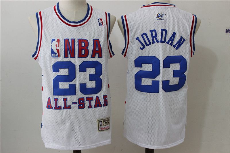 Men Chicago Bulls 23 Jordan White All star NBA Jerseys